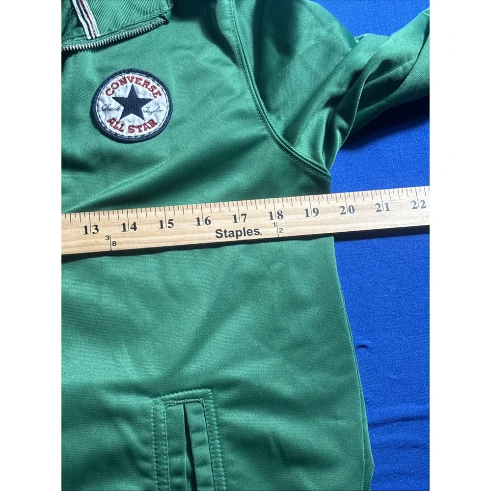 Converse All Star Track Jacket Green Classic Y2K XL Boys 13-15 Years Full Zip